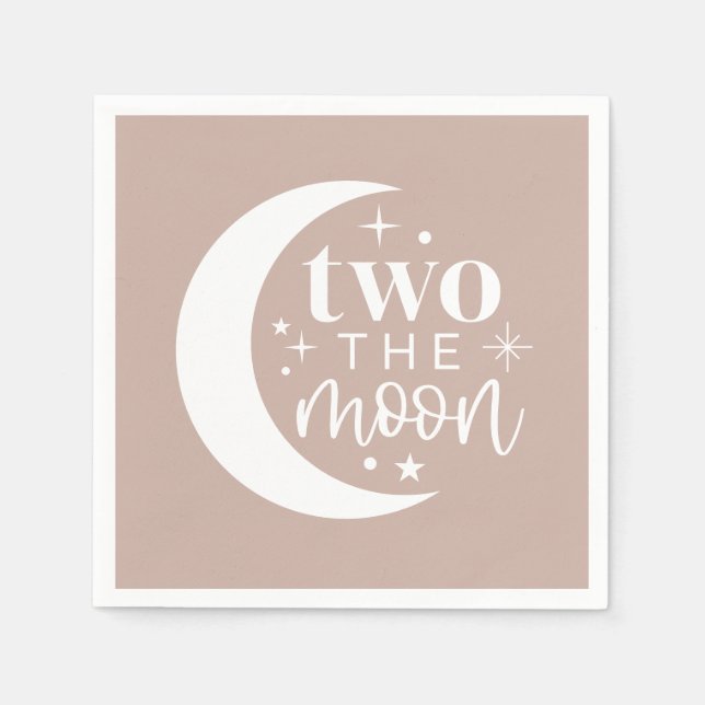 Two The Moon Blush Napkins (Front)