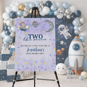 Two The Moon Boy Space Rocket 2nd Birthday  Foam Board