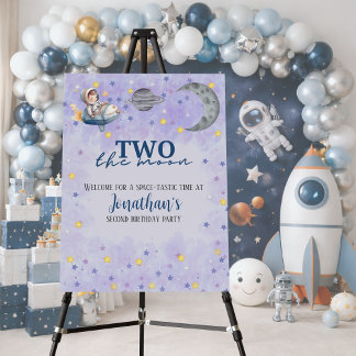 Two The Moon Boy Space Rocket 2nd Birthday  Foam Board