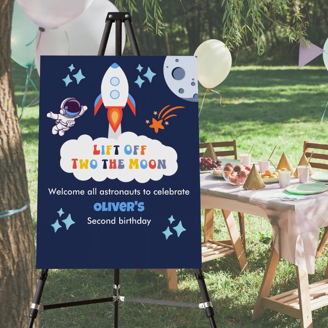 Two The Moon Boy Space Rocket Lift Off 2nd Bday Foam Board (Creator Uploaded)