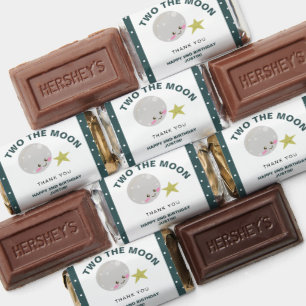 Two the Moon Kawaii 2nd Birthday Space Galaxy Cute Hershey's Miniatures