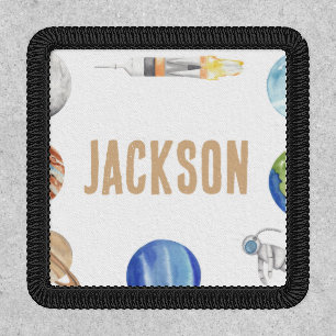 Two The Moon Modern Space 2nd Birthday Décor Patch