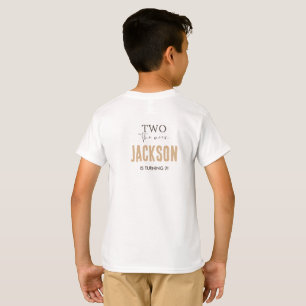 Two The Moon Modern Space 2nd Birthday Décor T-Shirt