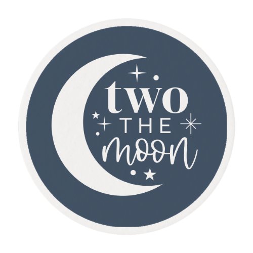 Two The Moon Navy Edible Frosting Rounds