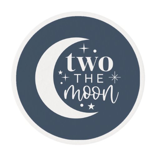 Two The Moon Navy Edible Frosting Rounds