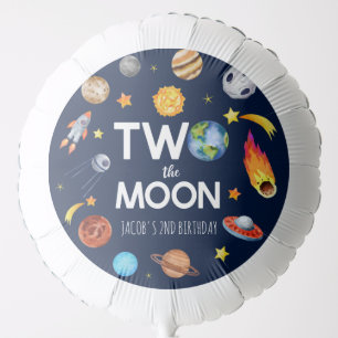 Two The Moon Outer Space Planet Birthday Party Balloon