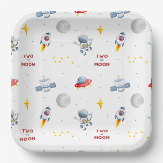 Two the moon party supplies paper plates