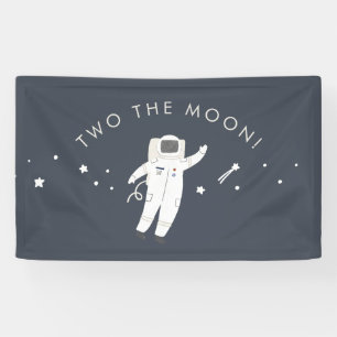 Two The Moon Space Party 2nd Birthday Invite Banner