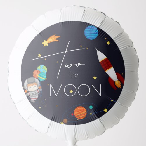 Two the Moon Space Theme Balloon