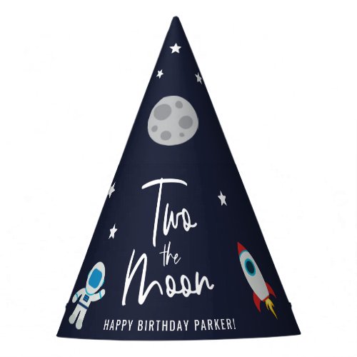 Two The Moon Space Theme Birthday Party Hat