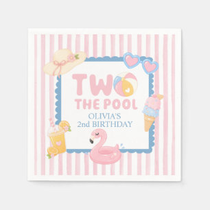Two the Pool summer pool party 2nd birthday Napkins