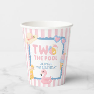 Two the Pool summer pool party 2nd birthday Paper Cups