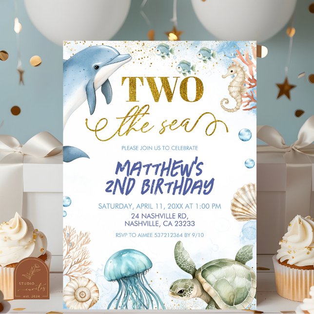TWO the sea birthday invitation (Creator Uploaded)