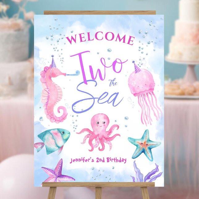 Two The Sea Mermaid 2nd Birthday Cute Ocean Foam Board (Creator Uploaded)