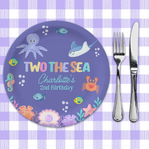 TWO the SEA Party – 2nd Birthday Ocean Theme Paper Plates