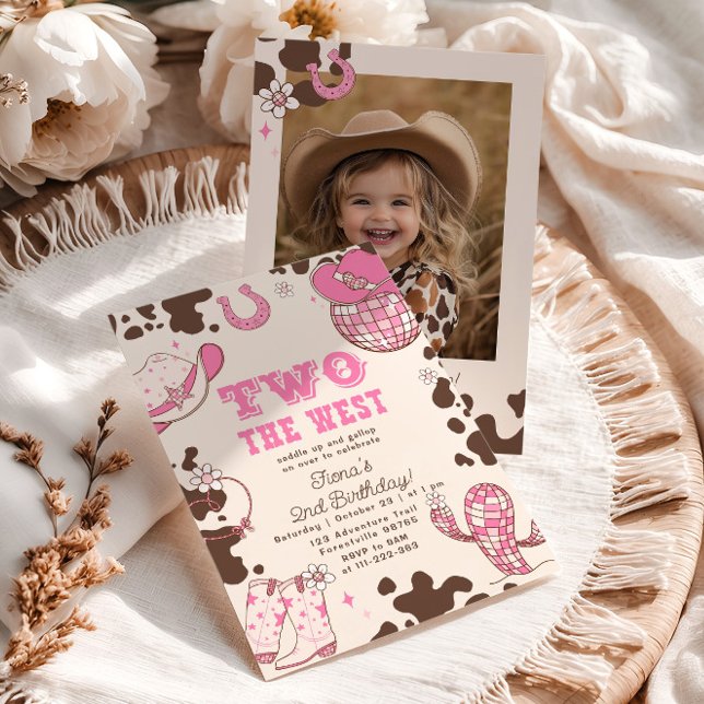 Two the West Cowgirl 2nd Birthday Invitation (Creator Uploaded)