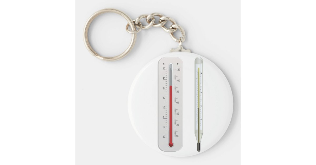 Two Thermometers Keychain