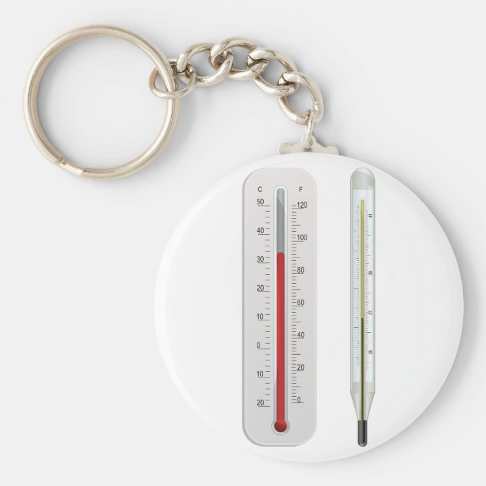 Two Thermometers Keychain