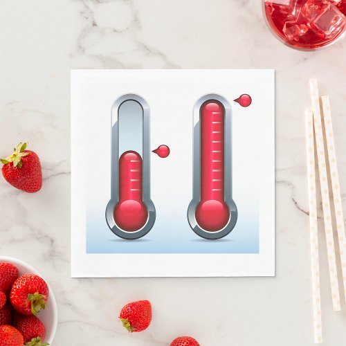 Two Thermometers Napkins