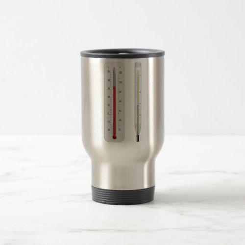 Two Thermometers Travel Mug