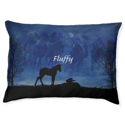 Two Thoroughbred Racehorse Foals Dog Bed