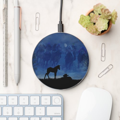 Two Thoroughbred Racehorse Foals Wireless Charger