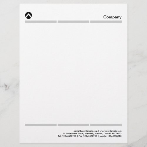 Two Three Section Lines _ 20pc Gray Letterhead