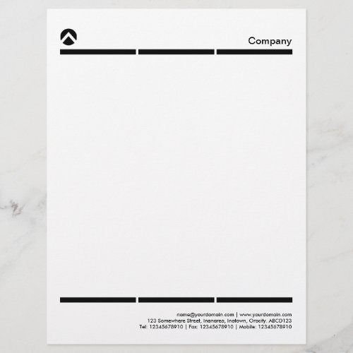 Two Three Section Lines Letterhead