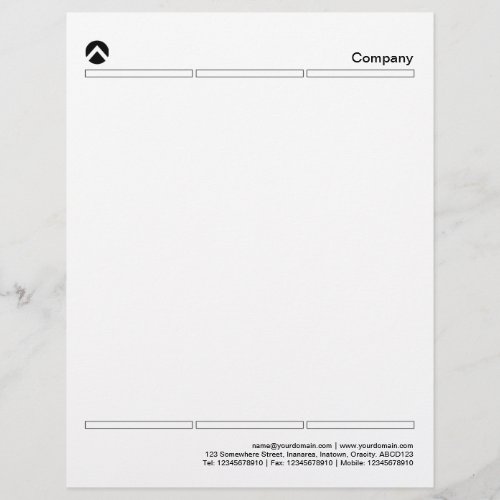 Two Three Section Lines _ Outlined Letterhead