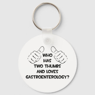 Two Thumbs and Loves Gastroenterology Keychain