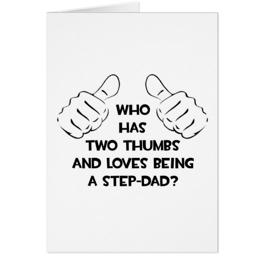 Two Thumbs .. Step-Dad Cards (Front)