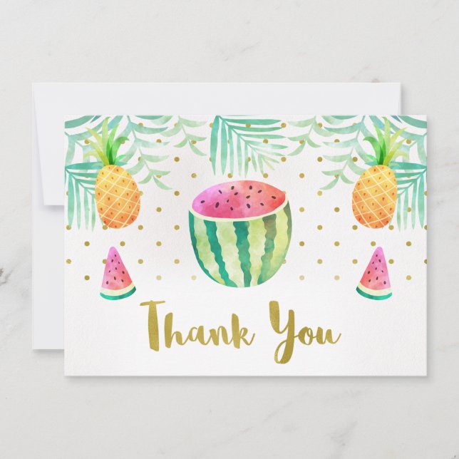 Two-tii Frutti Birthday Thank You Card (Front)