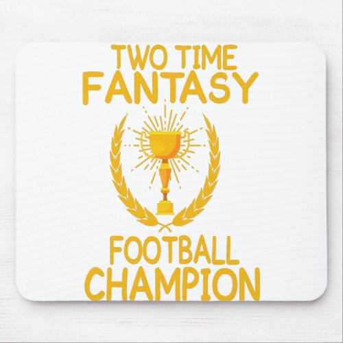 two time fantasy football champion gift mouse pad