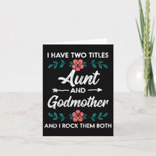 Two Titles Aunt Godmother Mothers Day Aunty Auntie Card