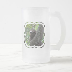 Two Toed Sloth Frosted Beer Mug