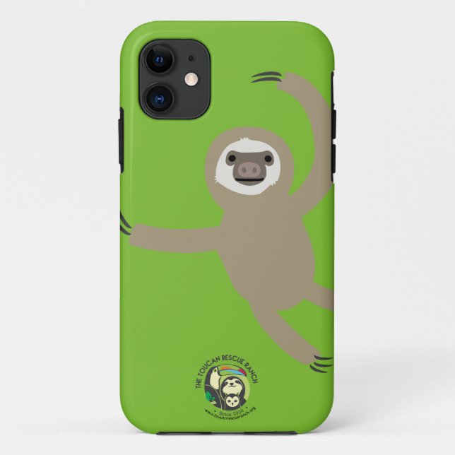 Two Toed Sloth Phone Case (Back)