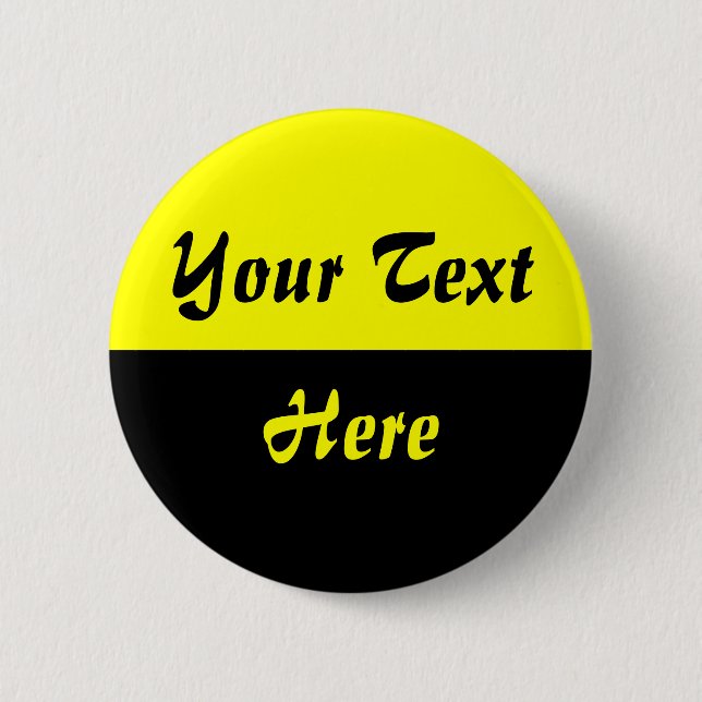 Two Tone - 01 - Yellow Pinback Button (Front)