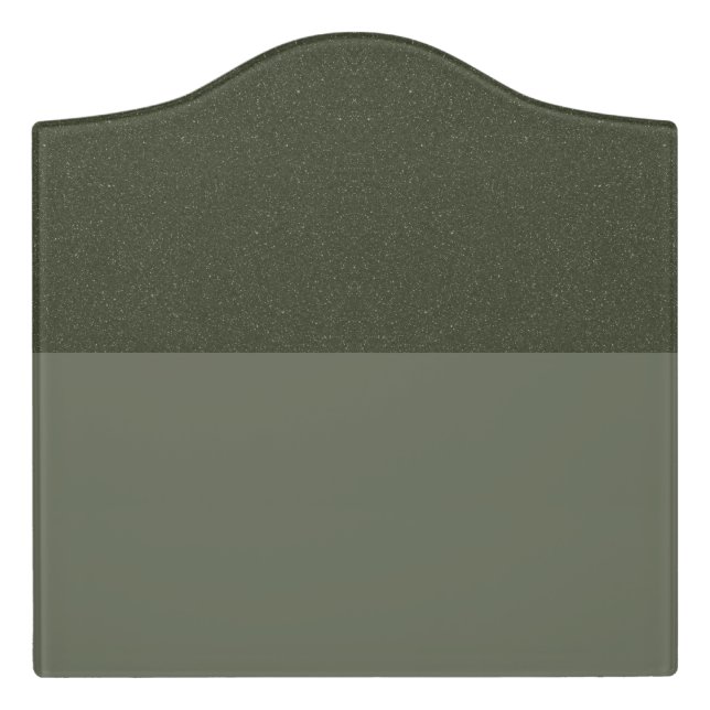 Two Tone Arch Sign – Moss Green Matte & Texture (Large Crest Front)