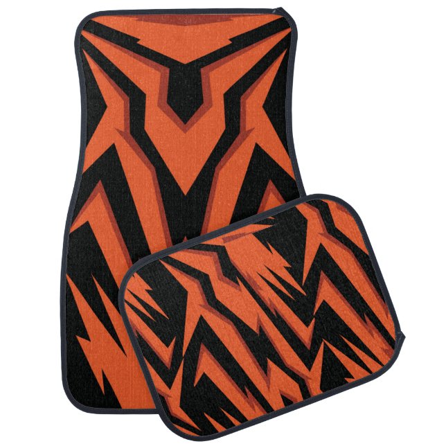 Two-tone automotive carpet car floor mat (Set)