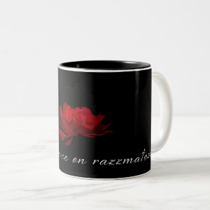 Two-tone black mug, Take a chance on razzmatazz... Coffee Mug