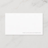 Two Tone Black White, Professional Business Card (Back)