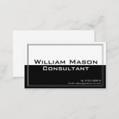 Two Tone Black White, Professional Business Card (Front/Back)