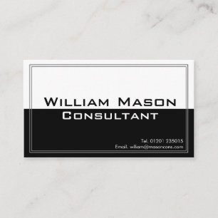 Two Tone Black White, Professional Business Card