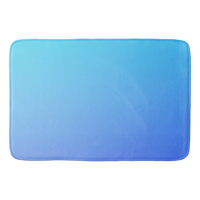Two Tone Blue Color Combination   Bath Mat (Front)