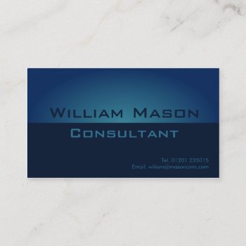 Two Tone Blue Gradient  Professional Business Card by ImageAustralia at Zazzle