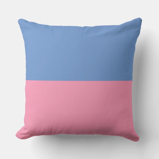 Two Tone Blue & Pink Nursery Cushion (Front)
