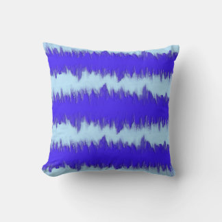 Two Tone Blue Pulse Throw Pillow