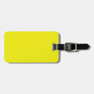 Two-Tone Brown & Bright Neon Yellow Luggage Tag
