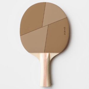 Two Tone Brown Ping Pong Paddle Personalized