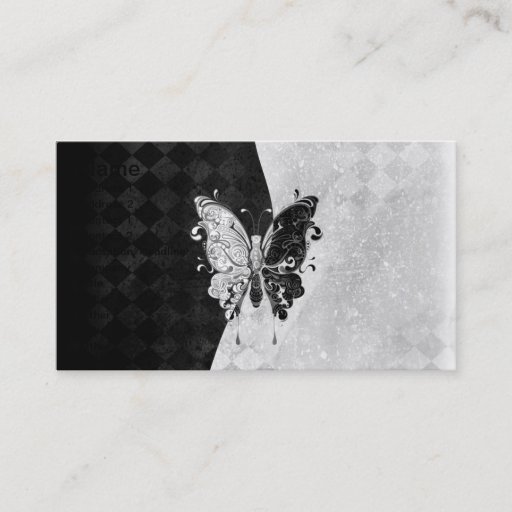 Customizable Two Tone Butterfly Business Card Templates